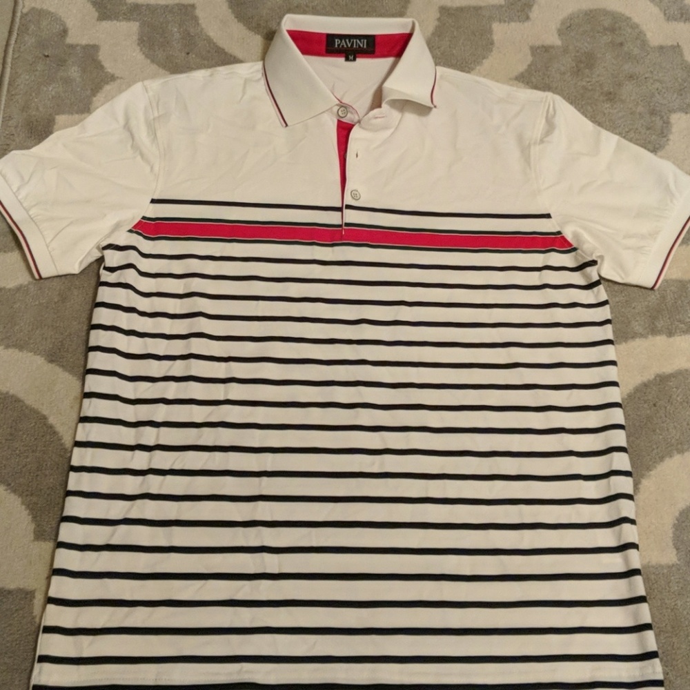 Men's striped polo shirt
